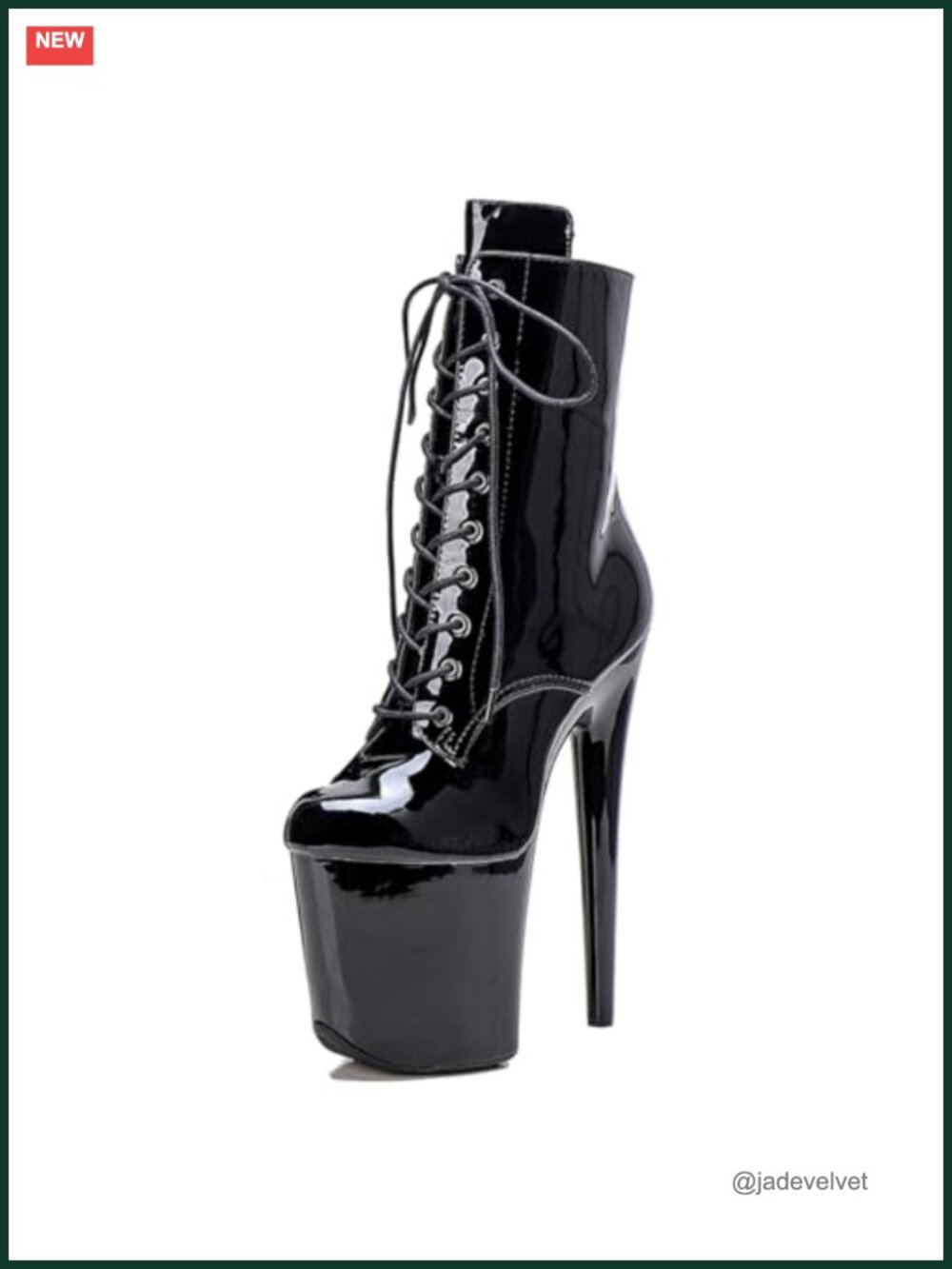 Lace Up Ankle Boots 8 Inch Stiletto Platform Pole Dance Exotic Heels